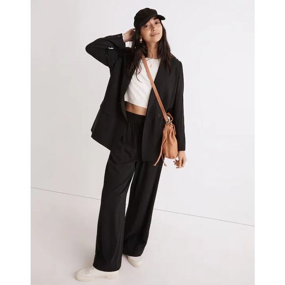 Madewell XS Drapeweave Caldwell Double-Breasted Blazer Academia Contemporary - Picture 1 of 12